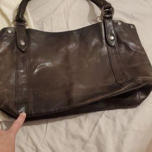 Frye brown leather shoulder bag